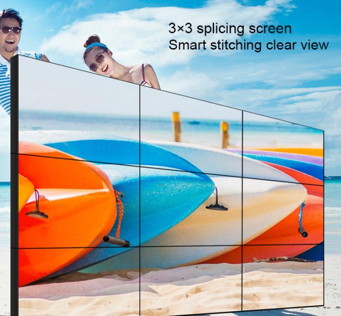 55 дюймов СДЕЛАЛ узкий шатон соединяя стену 3x3 Lcd видео- для рекламировать дисплей с видео- регулятором стены